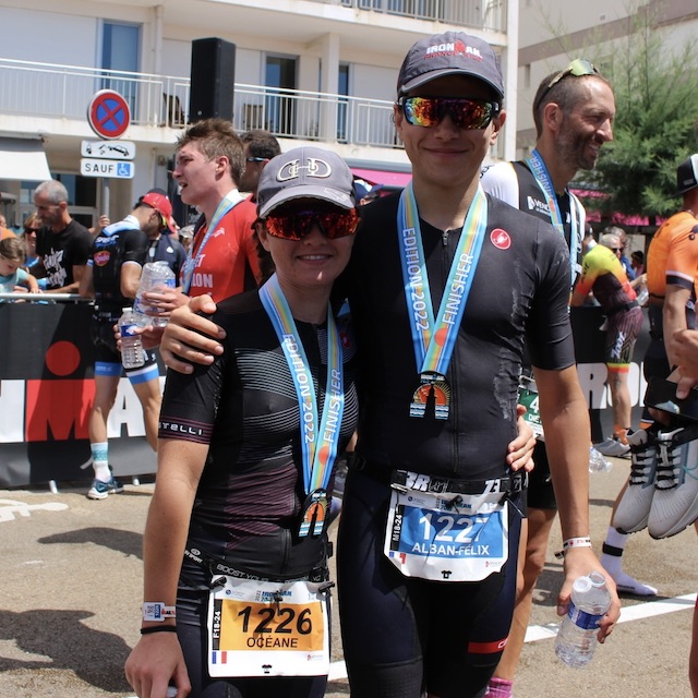 Medaille Ironman 70.3 les Sables 2022.